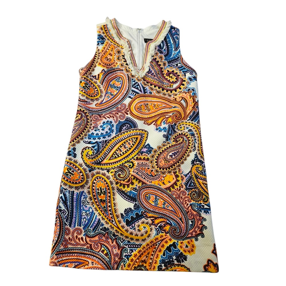🌸 Laundry by Shelli Segal Paisley Shift Dress – Women's Size 12‎ Sleeveless